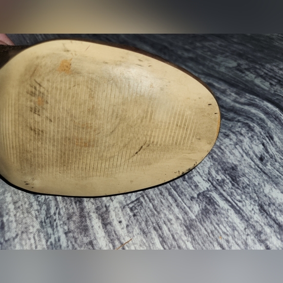 Steve Madden Brown Leather Ruched Round Toe Block Heel Pumps Comfortable Shoes - Picture 11 of 15